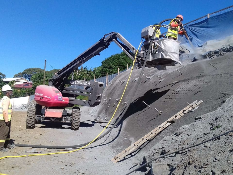 Arbé EHPAD de Tina fondations et confortement de talus Projection béton