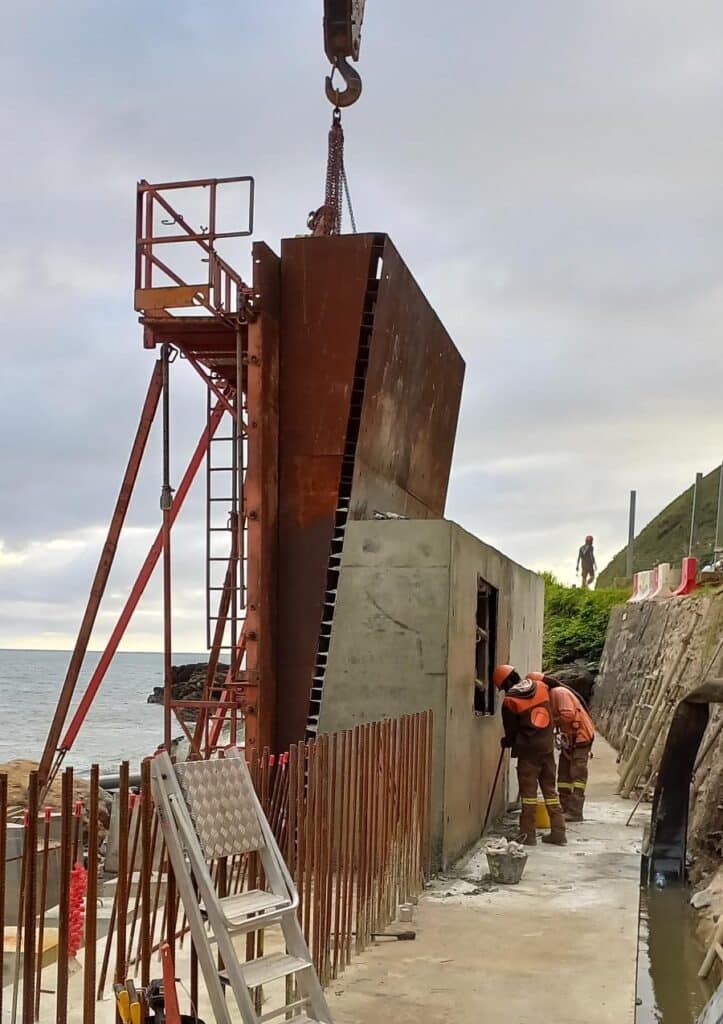 mur poids béton coffrage